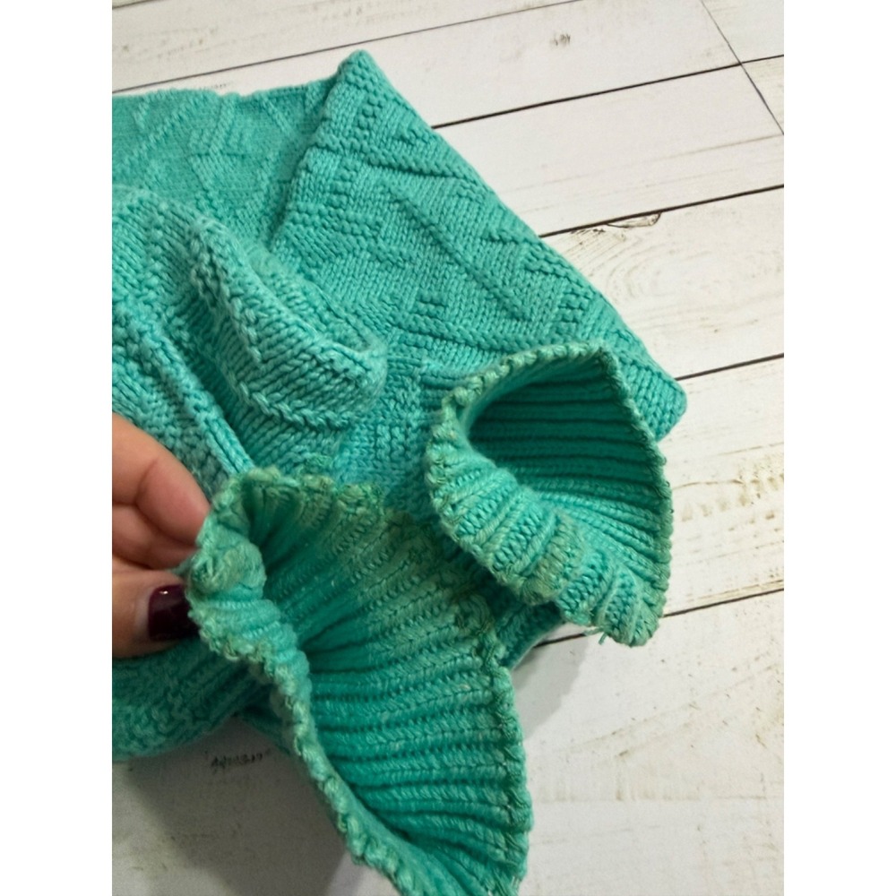 Vintage Woolrich Surf Green Textured Knit Sweater Large Made USA 80's/90s - Picture 6 of 8